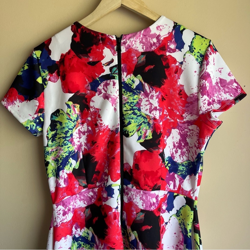 Milly For Design Nation Roasbella Scuba Skater Dress -- Fit and Flare - Size 12 - Picture 4 of 7